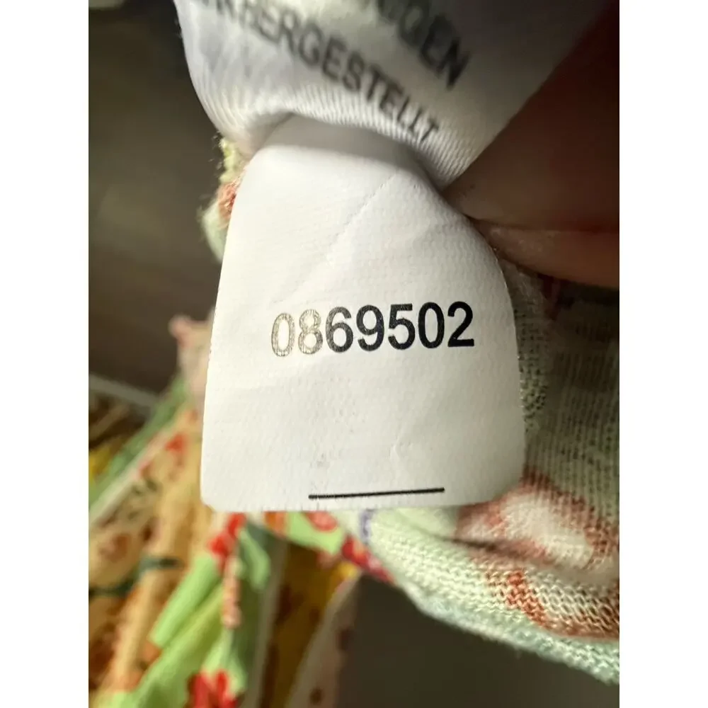 Christian Lacroix Floral Boho Midi Dress US 10 M Cottagecore Embroidered Peasant - Picture 12 of 12